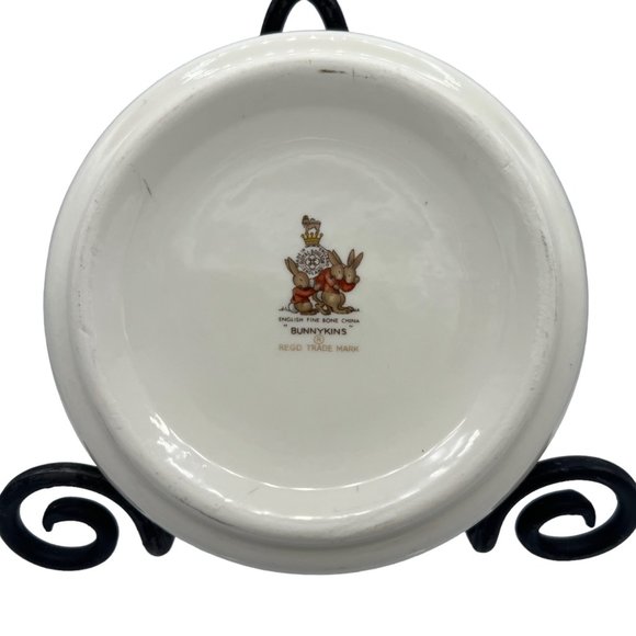 Royal Doulton BUNNYKINS Mid Century Child Warming Bowl Rabbit Easter Holiday - Picture 4 of 5
